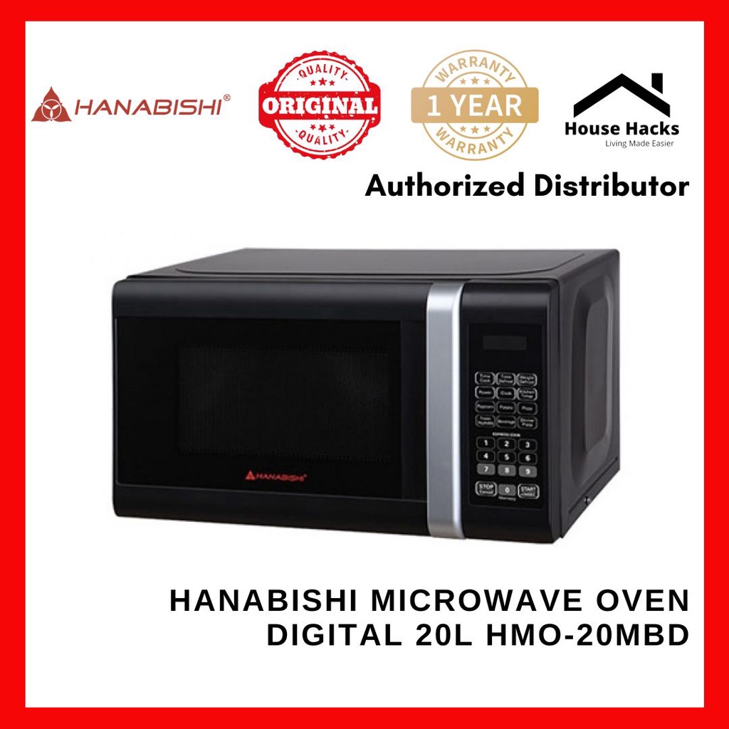 Hanabishi Microwave Oven Digital 20L HMO20MBD (House Hacks) Shopee