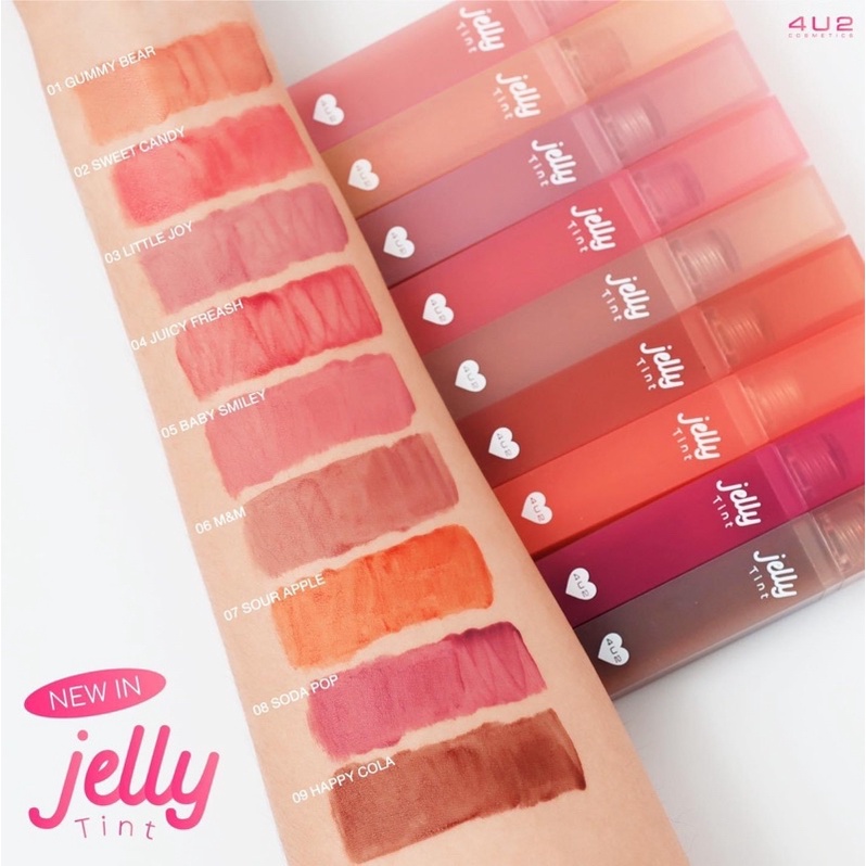 4U2 JELLY TINT Lip Soft And Smooth Bright And Cute Color Version Y2K