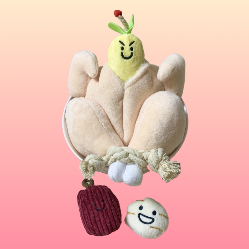 ◎Ginseng Chicken Soup Toy Set Broiler Dog Tibetan Food Sound Toy Interactive Puzzle Tour Throwing S #2