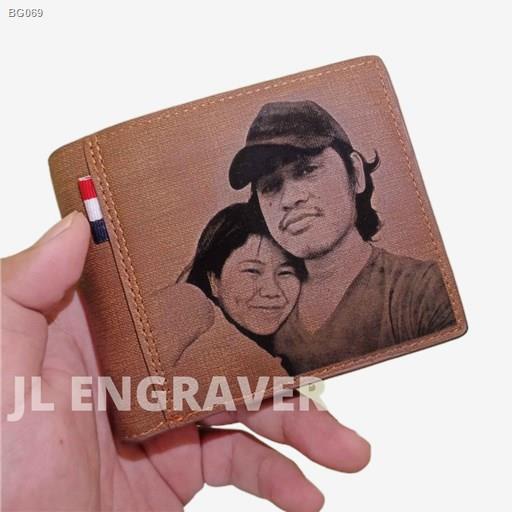 Vouchers & Services  Leather Wallet with Engraved Picture and Message for Men Husband Birthday Gift