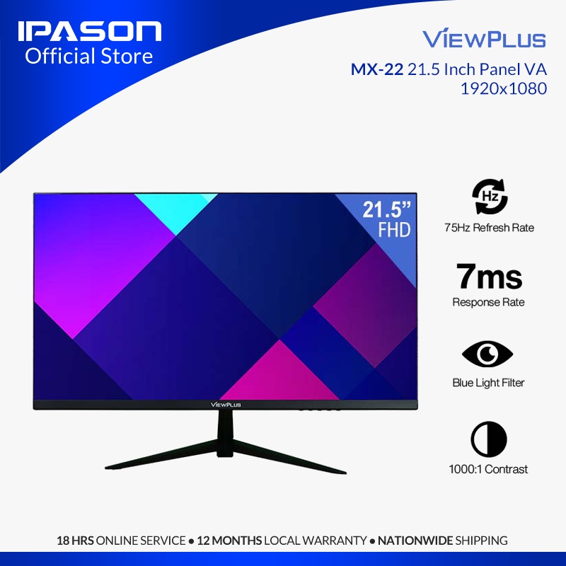 ViewPlus MX-22 21.5 INCH PANEL VA 1920 X 1080 HDMI + VGA +AUDIO 75hz ...