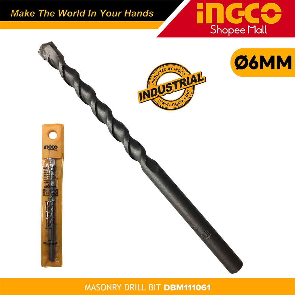 INGCO Masonry Drill Bit 6mm x 100mm Use For Concrete Drill Bit Heavy