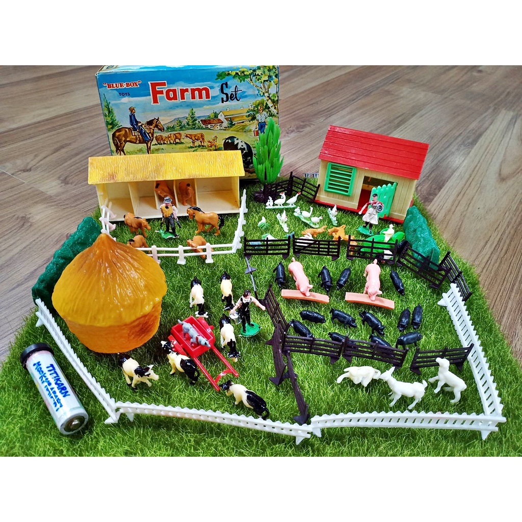 Model Vintage Animal Farm BlueBox Toy Set Miniature Shopee Philippines