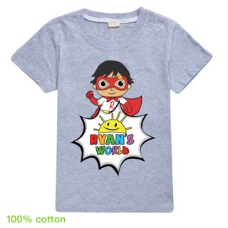 New Ryan Toys Review Cartoon Pattern Printing Kids 100% Cotton O-Ne T-Shirt Boys Summer Tee Shirt Tops Girls Clothes C #4