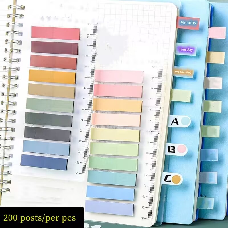 Postnotes Students use loose leaf index to label small strips of ...