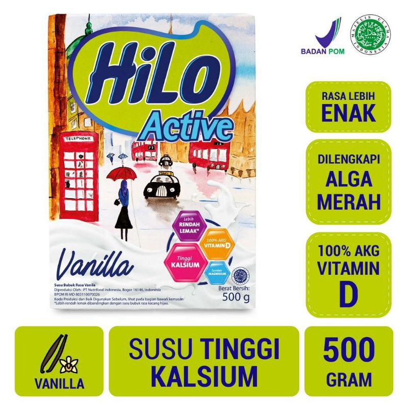 Hilo Active Milk Powder Vanilla Flavor Box | Shopee Philippines