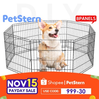 dog cage collapsible PetStern Playpen For Dogs Foldable Pet Dog Fence Indoor Barrier 2Ft 6/8 Panels