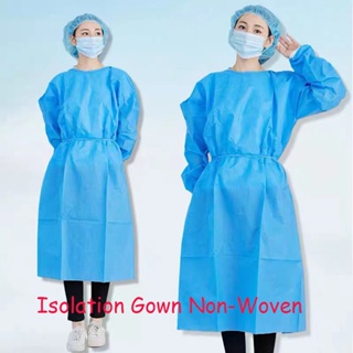 ln stockNEW◙Isolation Gown Non-Woven 25  and 40 GSM Coating Disposable #1