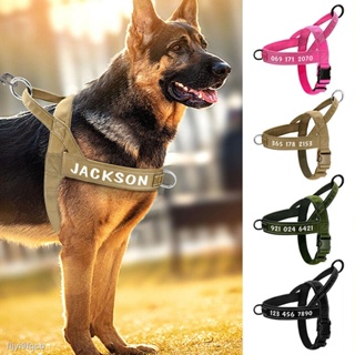 ☫✴No Pull Personalized Dog Harness Reflective Front Clip Large Pet Walking Vest