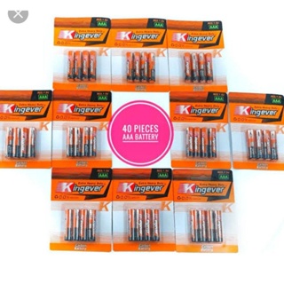 ✗♗♠Kingever King Ever Extra Heavy Duty AA or AAA 3A/2A Battery 40pcs Batteries 10 Pack 1 Box