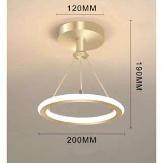 Chandelier Modern Round Ring Gold Round LED Indoor Lighting Room Dining Hall Aisle LED Ceiling Light #2