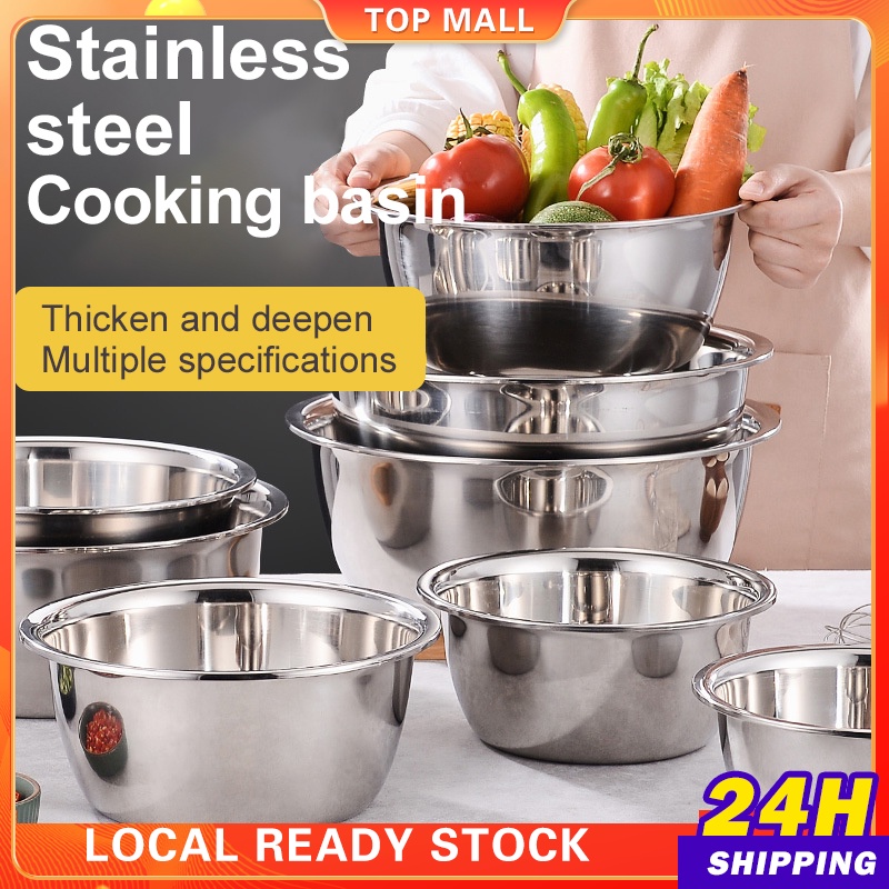 Mixing Bowl Stainless Steel Salad Bowl Baking Bowl Multifunctional ...