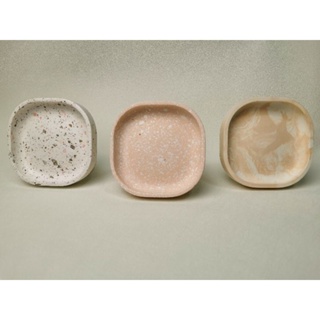 [CREACION STUDIOS] Rounded square trinket tray aesthetic marbled or terrazzo for home decor gift #7