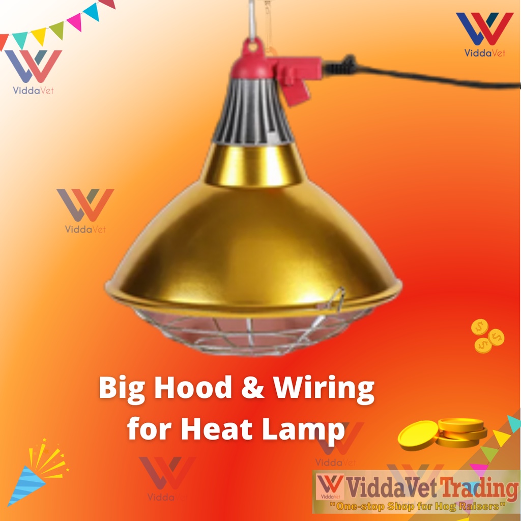 Viddavet Golden Big Brooder Heat Lamp with Stepless Switch and Infrared