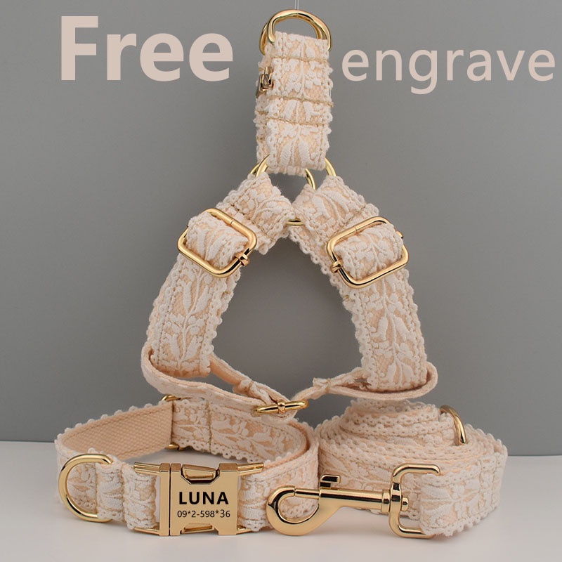 custom Pet collar medium and large dog tag collar Personalized