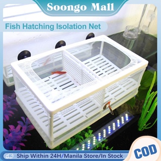 Fish Hatching Isolation Net Aquarium Fish Breeding Isolation Mesh With Suction Cup S/L For Fish Baby