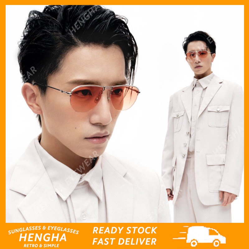 (HENGHA) Korean Fashion Jennie Same Tawny UV400 Sunglasses INS Style