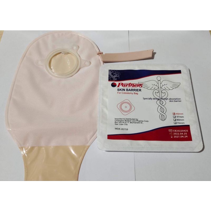 Colostomy Bag Instruction Manual (PARTNERS) 45mm, 57mm, 60mm,70mm (1set