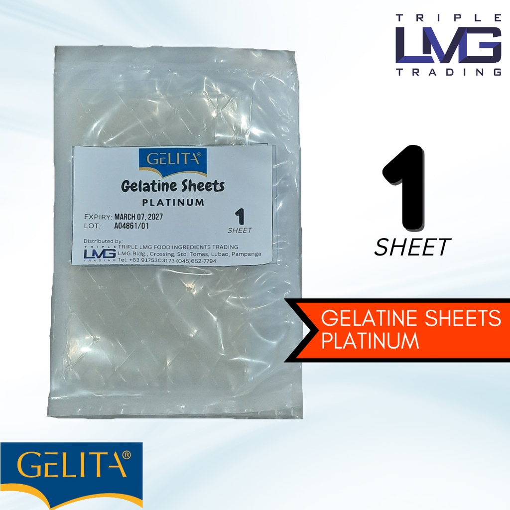 GELITA GELATINE SHEETS PLATINUM (1 SHEET) Shopee Philippines