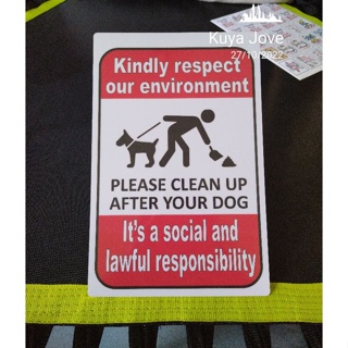 Please Clean up after your Dog Signage PVC Plastic Size 7.8x11 inches #2