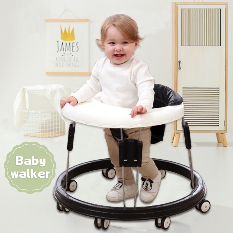 Baby Walker Adjustable Anti-roll Baby Learning Walking Anti-o-leg Walker for Baby Boy and Girl
