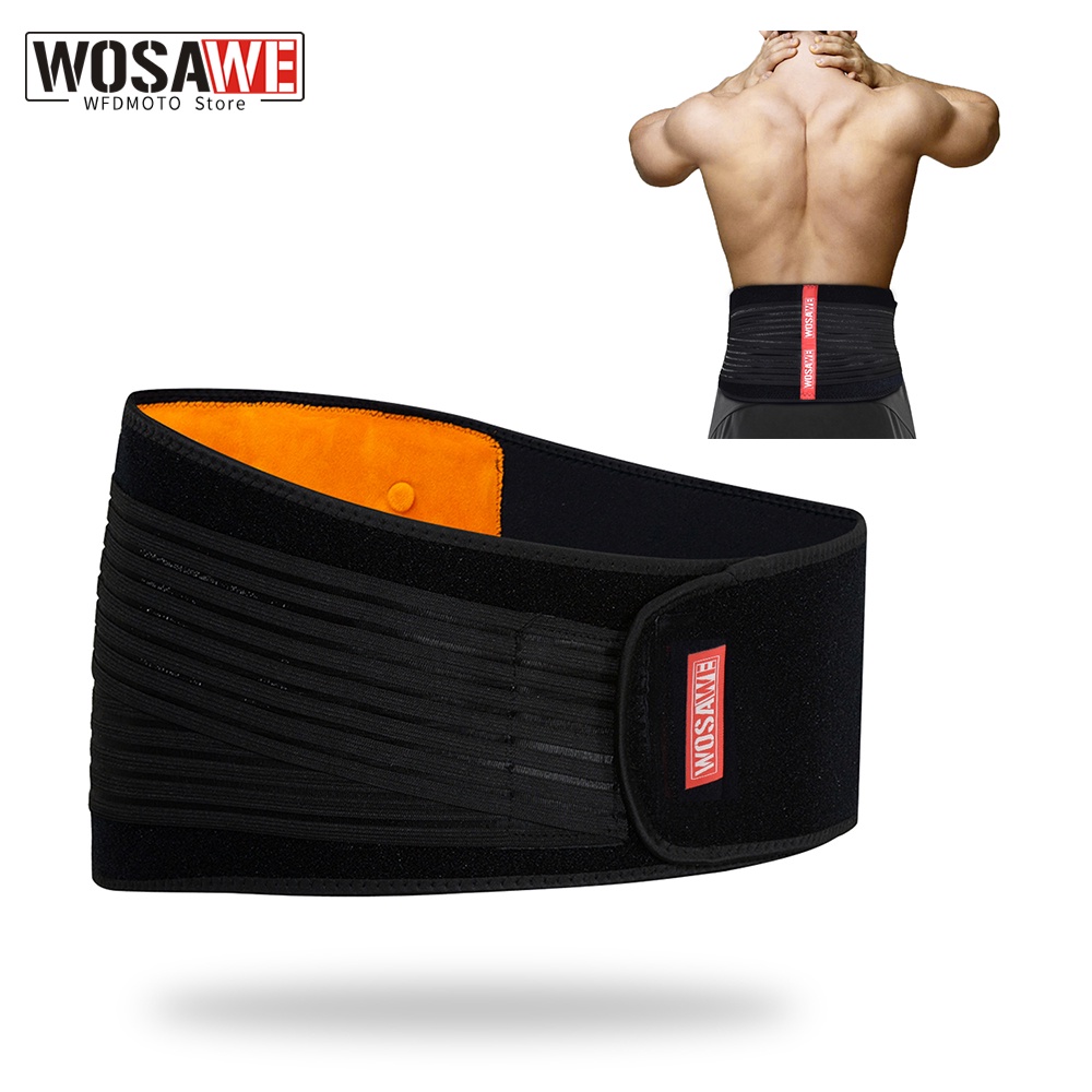 WOSAWE Motorcycle Waist Protetion Back Support Double Adjust Waist