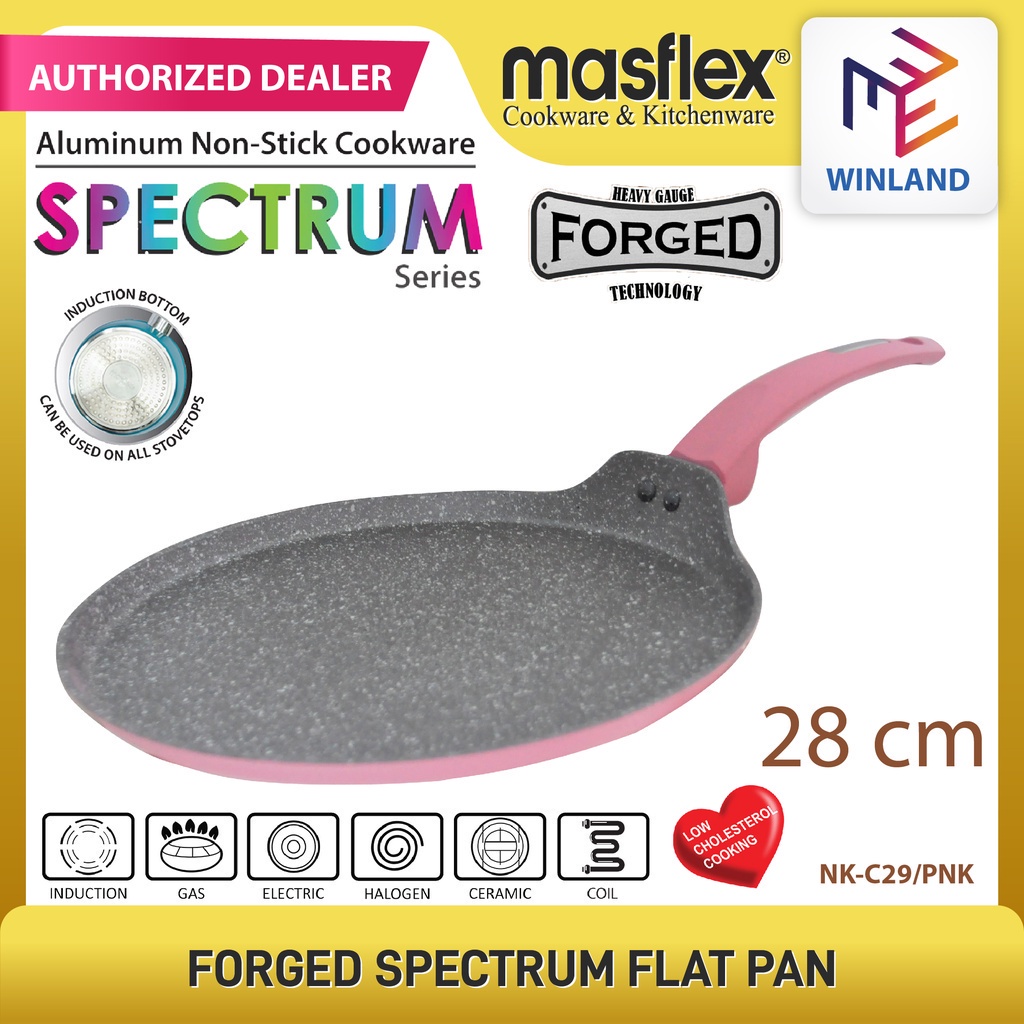 MASFLEX by Winland Spectrum Aluminum Non Stick Induction Multi Flat Pan 28cm NK-C29/PNK