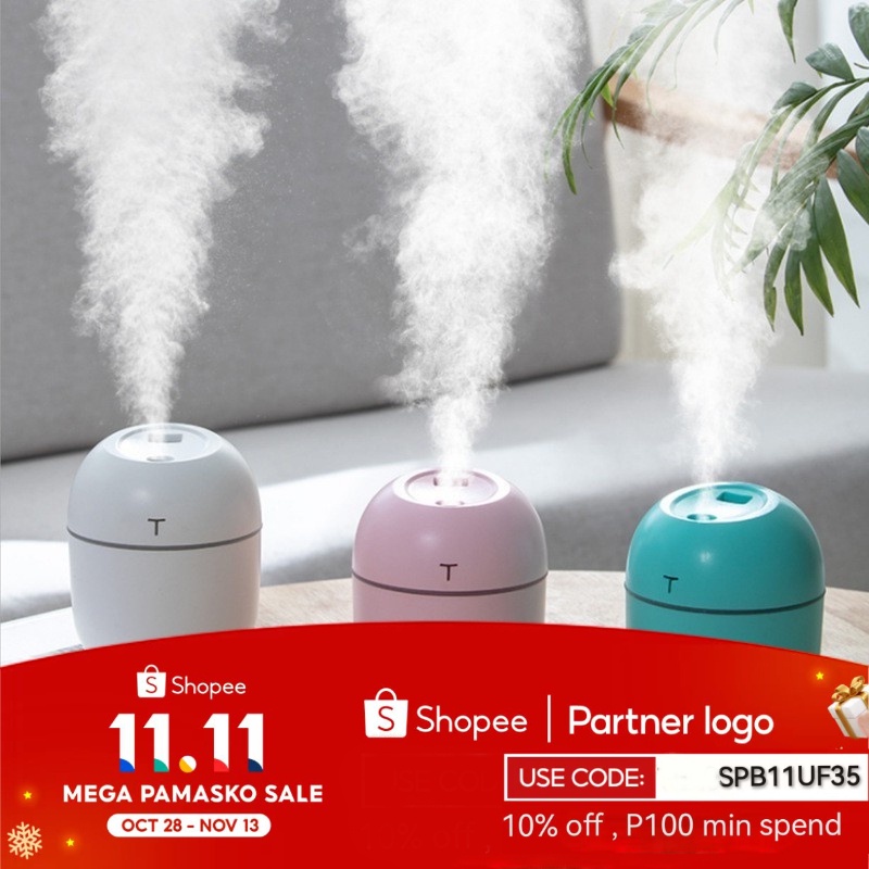 USB Portable Mini Humidifier Small Sprayer Office Air Purifier LED