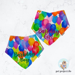 REVERSIBLE BIRTHDAY PET BANDANA / SCARF FOR CATS AND DOGS
