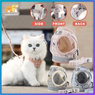 Pet harness with leash dog cat reflective harness vest for dog and cat puppy leash harness