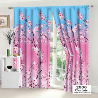Pink elegance 1PC New Curtina 110x210cm Design Curtain For Window Door Room Home Decoration(No Ring #2
