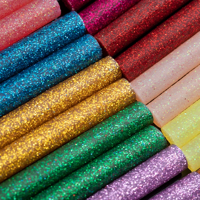 50pcs Glue Stick 7mm 10 Color DIY Glitter Stick Glitter Wax Seal Sticks