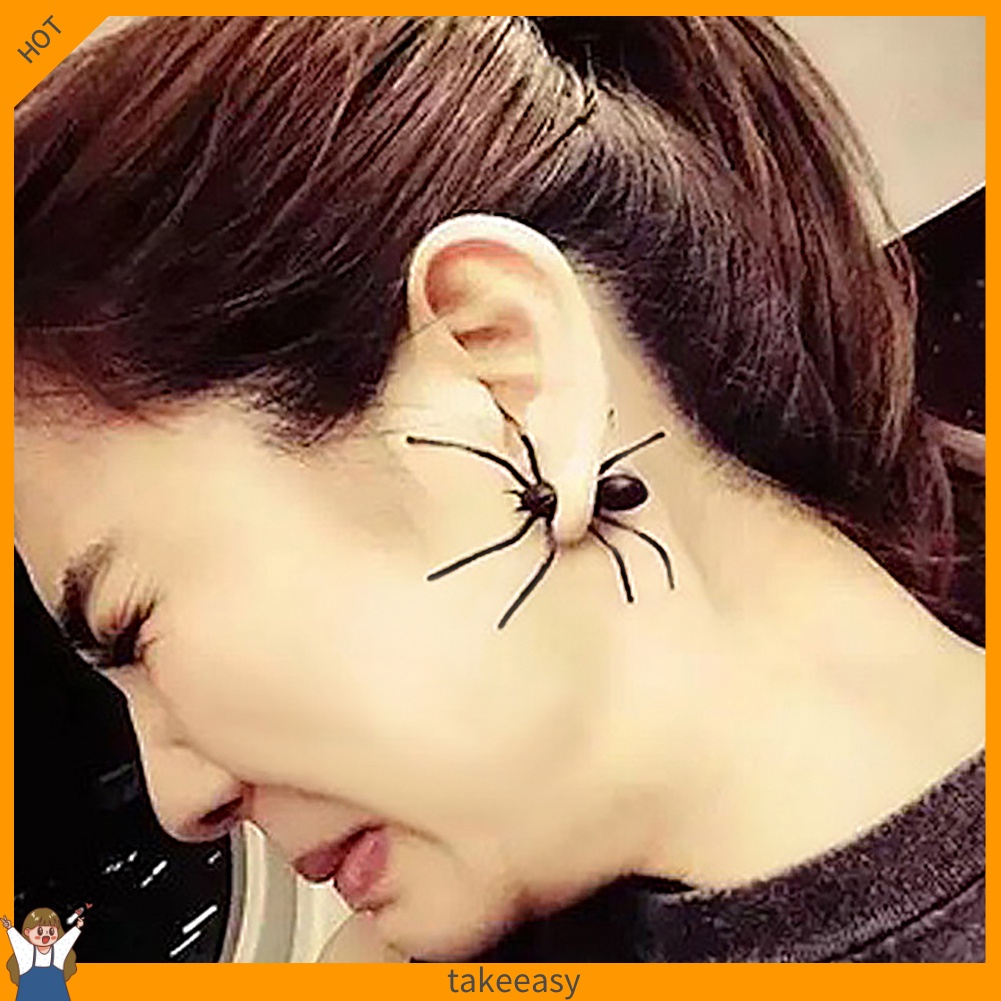 Ready stock】1Pc Funny Spider Earring Stud Halloween Party Gothic Punk Fancy  Dress Jewellery | Shopee Philippines