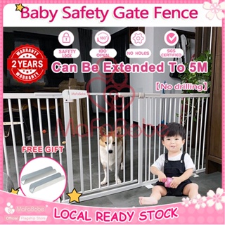 Mafababe Baby Safety Door Gate Pet Dog Cat Security Fence Auto Close Stair Door Metal High Strength Iron Gate