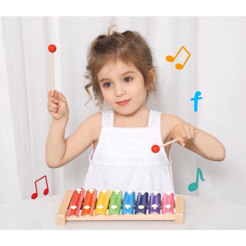 Wooden Toy Xylophone Toys Musical Toys Hand Knock Violin Xylophone ...