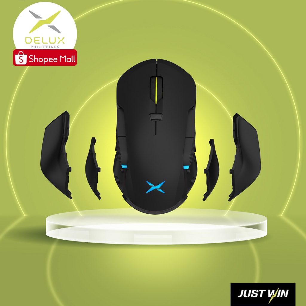 DELUX M627/M627S 8 Buttons Wired/Wireless Gaming Mouse Shopee Philippines