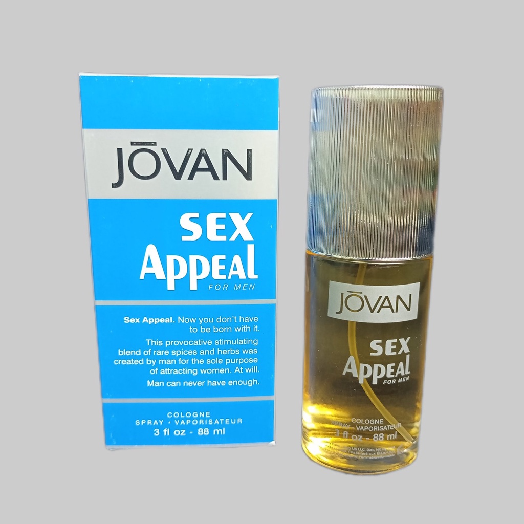 Gaisano Jovan Sex Appeal For Men Cologne Spray 88ml Shopee Philippines 0275