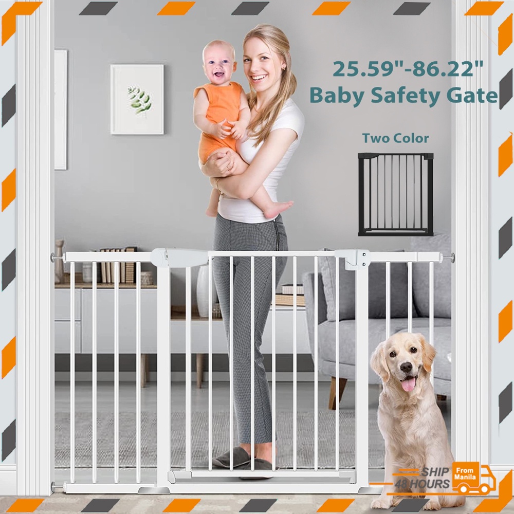 25.59”-86.22” Adjustable Safety Baby Gate Door Fence for Dog Baby Kids Pet Child Stair Barrier fence
