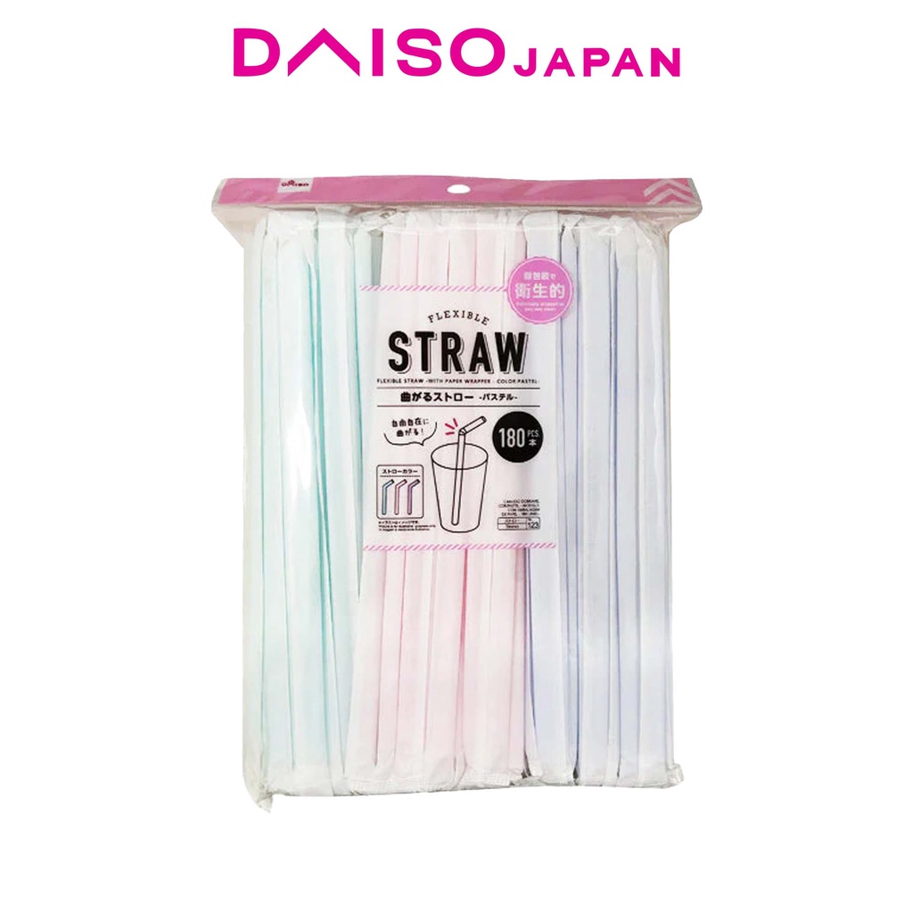 Daiso Color Pastel Straws 180PCS Shopee Philippines