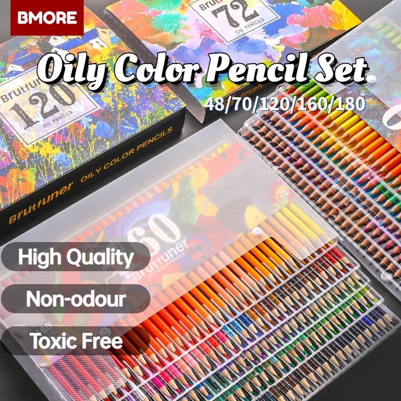 Brutfuner Oily Color Pencil Set For Adults Original 48/72/120/160/180