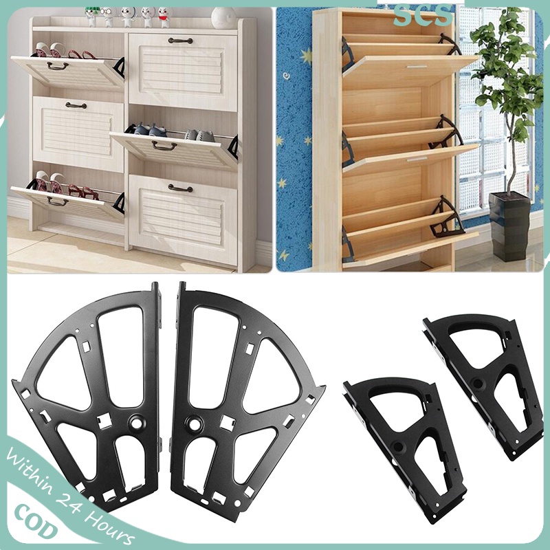 2Pcs Shoe Hinges 1/2 Layers Shoe Flip Frame Shoe Rack