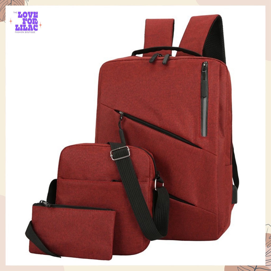 RGY9 Love for Lilac 3in1 korean laptop bag for men laptop bags laptop