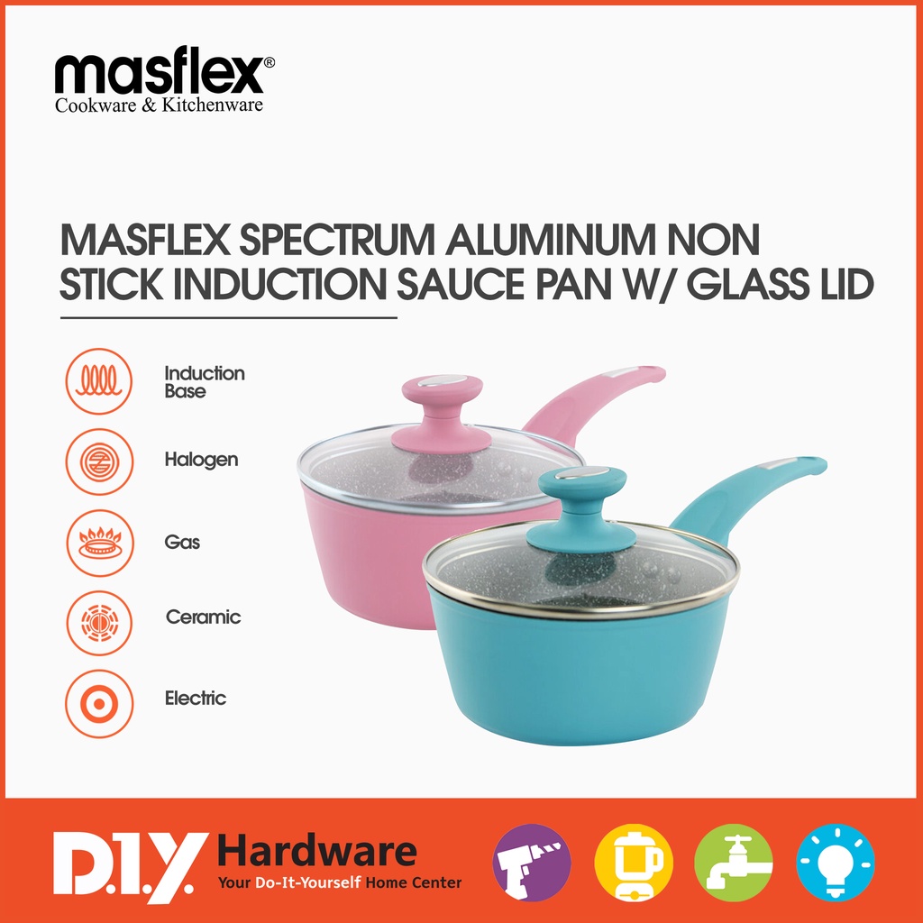 Masflex Spectrum Aluminum Saucepan Non Stick Induction Sauce Pan w