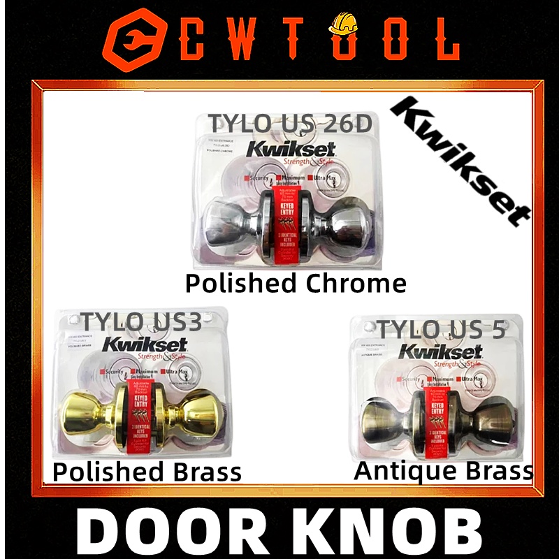 KWIKSET Entrance Door Knob Set Lock set Twist Lock Door Knob Knob set