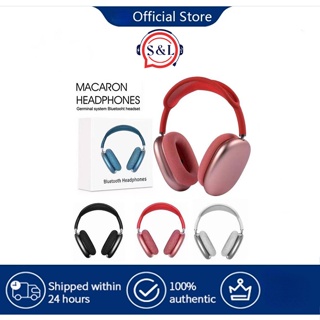 S&L P9 PLUS Bluetooth Headphone Colorful Macaron Wireless Headset Noise Reduction Earphone W/TF Card