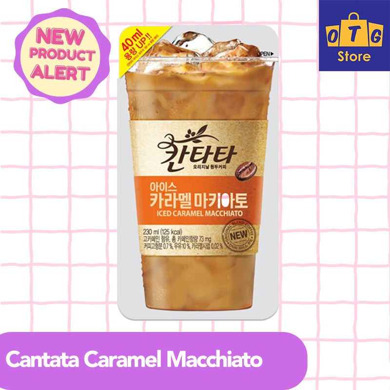 [ONHAND] Lotte CANTATA Iced Caramel Macchiato Coffee Pouch 230 ml