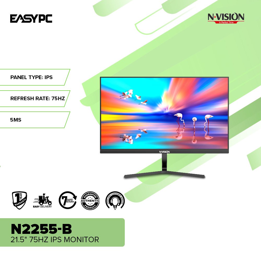 EasyPC Nvision N2255B 22 inch Monitor IPS Panel Type 75Hz Refresh