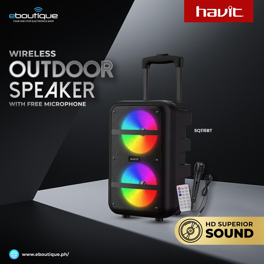 Havit Portable Wireless Outdoor Speaker Bluetooth/Karaoke (SQ116BT