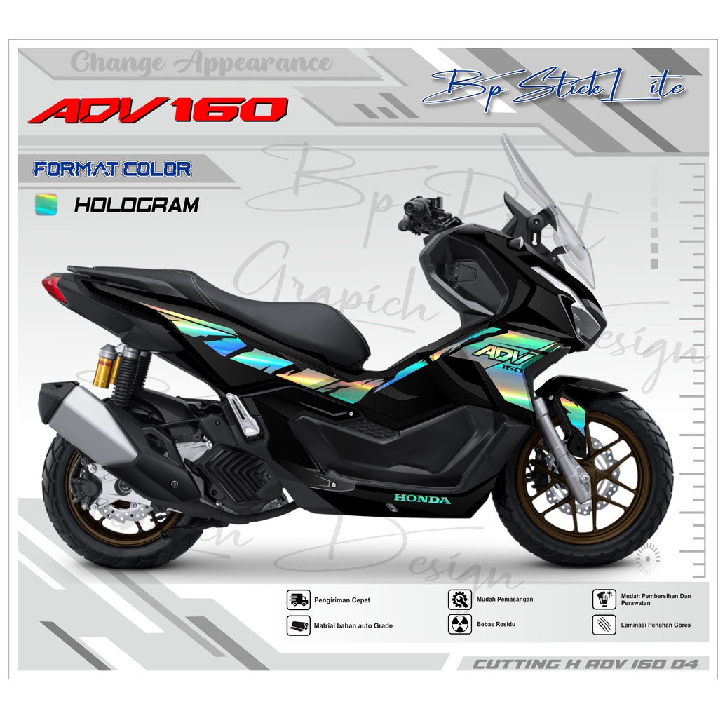 HONDA Adv 160 - CUTTING ADV 160 - CUTTING STICKER ADV 160 - ADV 160P ...