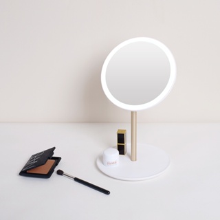 MUID makeup mirror portable folding led table top with lamp dressing travel charging home female gif #3